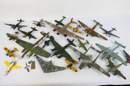 Airfix - Revell - Others - A fleet of constructed and painted plastic model aircraft kits in a