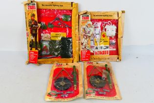 Palitoy - Action Man - 4 x vintage carded sets, 1964 dated Mountain Troops # 93635090,
