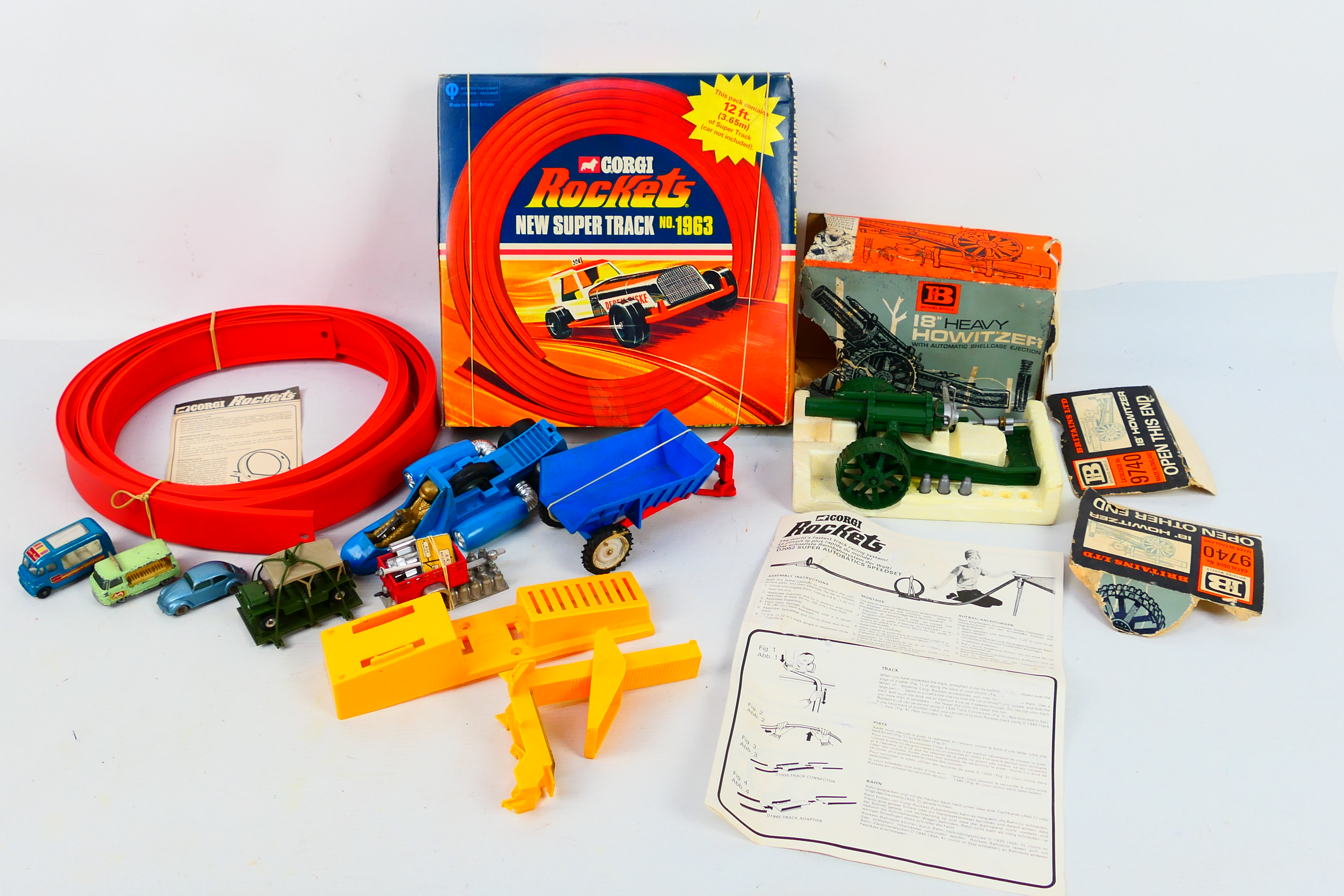 Corgi - Dinky - Britains - Matchbox - A collection of models including a Corgi Rockets Track set #