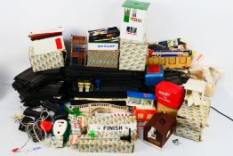 Scalextric - A group of boxed and unboxed vintage Scalextric trackside buildings,