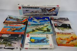 Airfix - Matchbox - Six boxed plastic model kits in various scales,