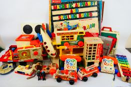 Fisher Price - A group of unboxed vintage children's toys predominately from Fisher Price.