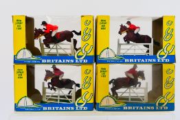 Britains - Four boxed Britains #2075 Show Jumper and Rider Figures.
