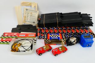 Scalextric - 2 x cars and a collection of accessories including 2 x Austin Healey 3000 models,