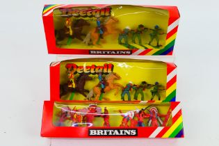 Britains - Three boxed sets of Britains Deetail figures.