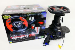 Logic3 - 4gamers - Access Line - A boxed Logic 3 Dual Format Topdrive steering wheel and pedal set;