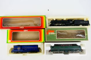 Lima - Mehano - Three boxed HO gauge locomotives.