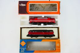 Lima - Roco - Two boxed HO gauge locomotives. Lot consists of Lima electric locomotive Op.No.