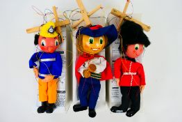 David Leech - Three boxed 'Traditional Puppets' handcrafted by David Leech.