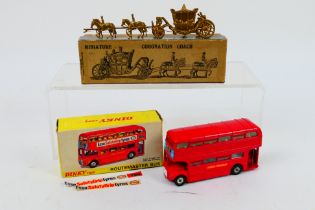 Dinky - Britains - A boxed Dinky Routemaster Bus # 289 and a boxed Britains Miniature Coronation