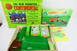 Subbuteo - An incomplete boxed Subbuteo Continental set and an Early Learning Centre Wooden Farm