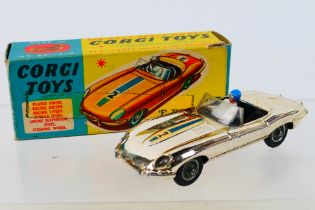 Corgi - A boxed Jaguar E Type Competition model in chrome finish # 312.