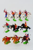 Britains Deetail - An unboxed collection of 10 Britains Deetail mounted Indian figures.