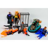 Hasbro - Action Man - A group of unboxed Action Men with some accessories including Surf Attack,