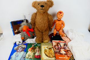 Pedigree Womble - German Plastic Doll - Large jointed Teddy.