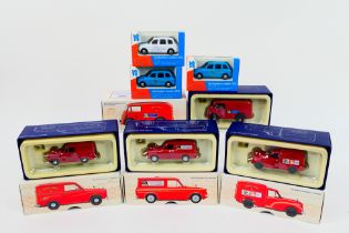 Corgi - 7 x boxed vehicles including 4 x limited edition Royal Mail vans, Ford Anglia, Morris Minor,