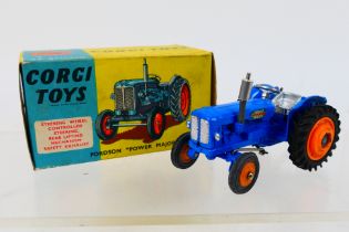 Corgi - A boxed Fordson Power Major tractor with dull orange wheels # 55.