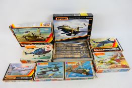 Matchbox -- Eight boxed 1:72 scale plastic military aircraft model kits from Matchbox.