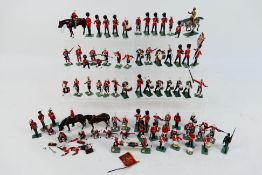 Heritage Miniatures - A collection of over 70 white metal painted soldiers with HM on their bases.