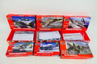 Airfix - Six boxed 1:72 scale plastic military aircraft model kits from Airfix.