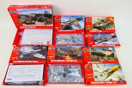 Airfix - Eight boxed 1:72 scale plastic military aircraft and military vehicle model kits from