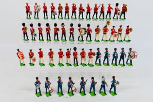 T and M Models - A collection of 50 x painted metal soldiers including marching band members.