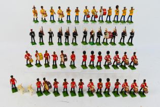 Britains - A collection of 50 plus unboxed military band figures all with 1980s dated bases.