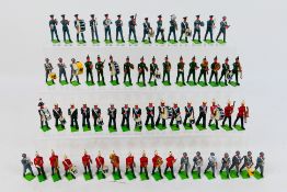 T and M Models - A collection of 60 plus painted metal marching band figures marked T and M Models