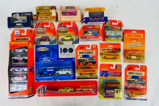 Matchbox - A collection of carded models including a World Cup 98 five car set,