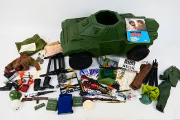 Palitoy - Action Man - An unboxed Action Man Armoured car by Irwin with a quantity of vintage