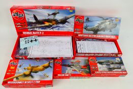 Airfix - Six boxed 1:72 scale plastic military aircraft model kits from Airfix.