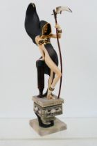 Franklin Mint - A limited edition hand painted porcelain Mistress Of Death sculpture by Brom.