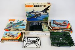 Matchbox - Four boxed 1:72 scale plastic aircraft model kits from Matchbox.
