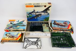 Matchbox - Four boxed 1:72 scale plastic aircraft model kits from Matchbox.