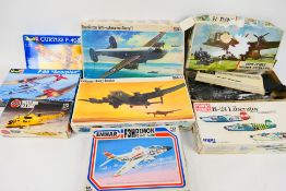 Frog - Airfix - Revell - Emhar - A collection of eight boxed vintage 1:72 scale plastic military