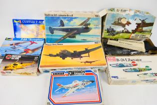 Frog - Airfix - Revell - Emhar - A collection of eight boxed vintage 1:72 scale plastic military