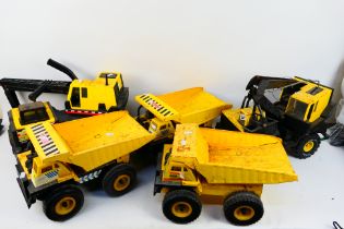 Tonka - Five unboxed large Tonka vehicles including Dump Trucks.