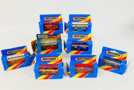 Matchbox - 8 x boxed London Bus variation models # 17 including a Mayfield code 3 limited edition