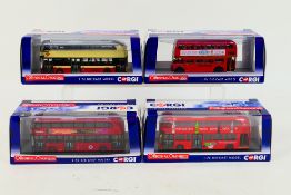 Corgi - 4 x limited edition Routemaster and New Routemaster models in 1:76 scale including Mama Mia