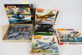 Matchbox - Four boxed 1:72 scale plastic military aircraft model kits from Matchbox.