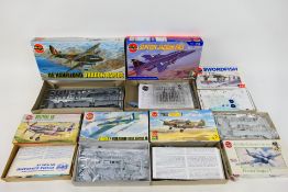 Airfix - A collection of seven boxed Airfix 1:72 scale plastic military aircraft model kits from