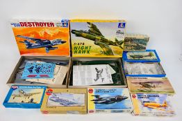 Italeri - Frog - Novo - A group of nine boxed 1:72 scale plastic military aircraft model kits.