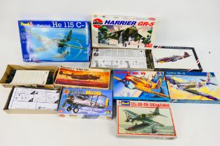 Italeri - Special Hobby - Revell - Airfix - Frog - A boxed group of eight 1:72 scale plastic