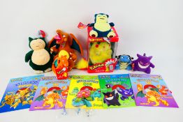 Hasbro - Pokemon - A collection of Pokemon soft toys including a boxed Electronic Pikachu, Snorlax,