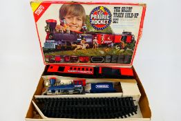 Timpo - A boxed Timpo 'The Prairie Rocket - The Great Train Hold-Up Set'.