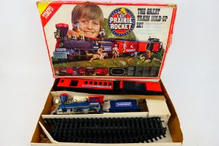 Timpo - A boxed Timpo 'The Prairie Rocket - The Great Train Hold-Up Set'.