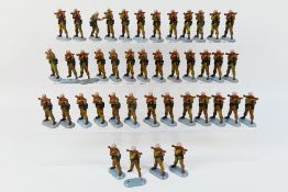 Britains Super Deetail - An unboxed collection of 42 Britains Super Deetail SAS Commando figures.