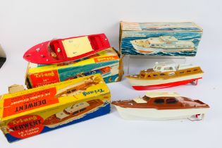 Cragston - Triang - Three boxed vintage plastic motor boats.