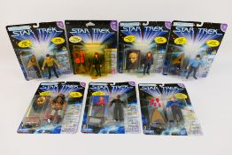 Playmates - 7 x unopened carded Star Trek figures, Lt.