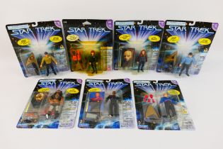 Playmates - 7 x unopened carded Star Trek figures, Lt.